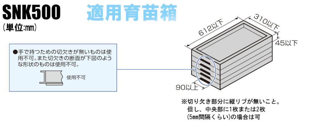 輸入品 スズテック SUZUTEC｜苗箱供給機 SNK500 500箱/時までの播種機に対応可能な新型供給機 農業用 